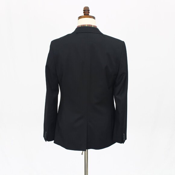 Express 40R Black Blazer Sport Coat Jacket 2-Button Solid T898 - Picture 7 of 11